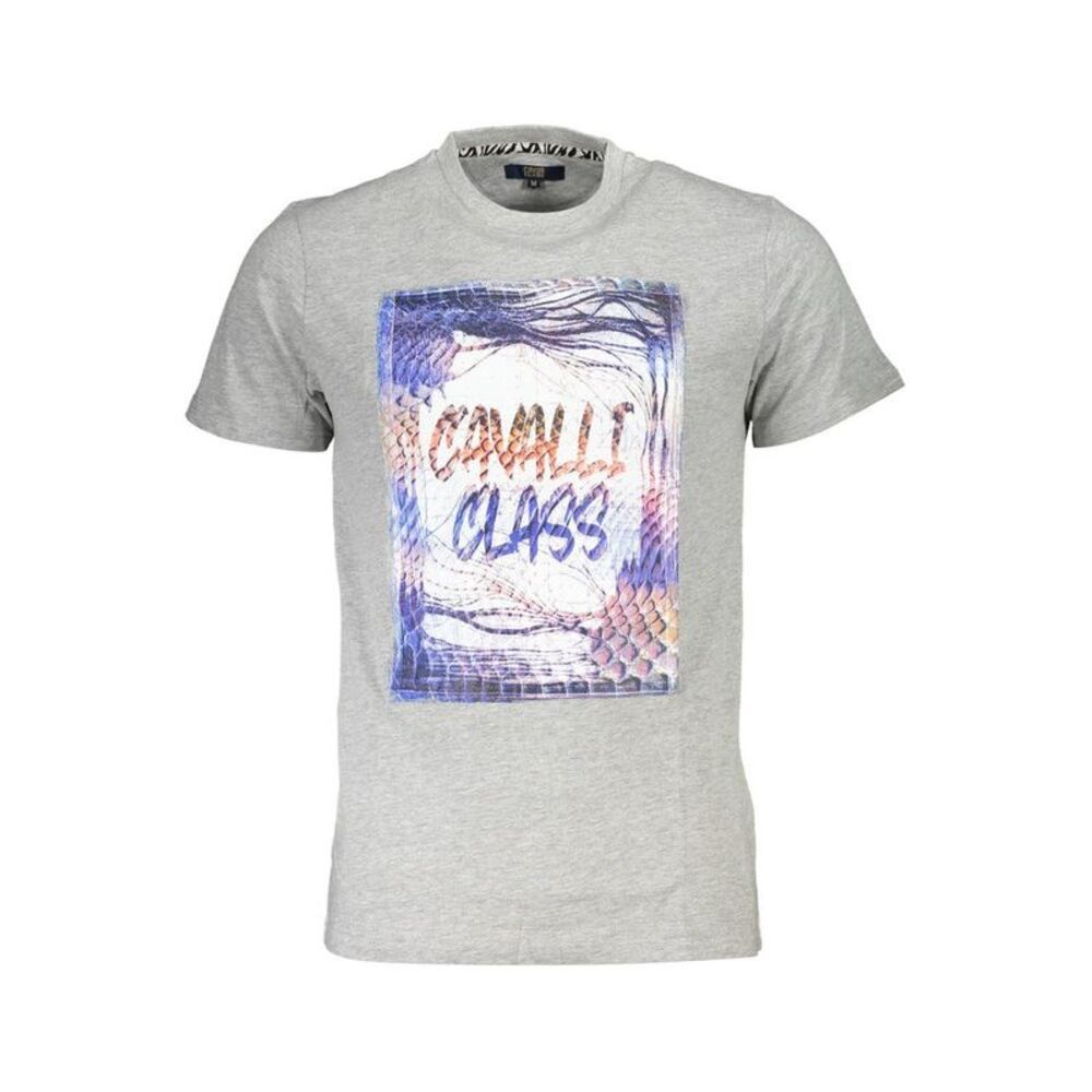 Cavalli Class Grigio Cotton Men Men's T-Shirt